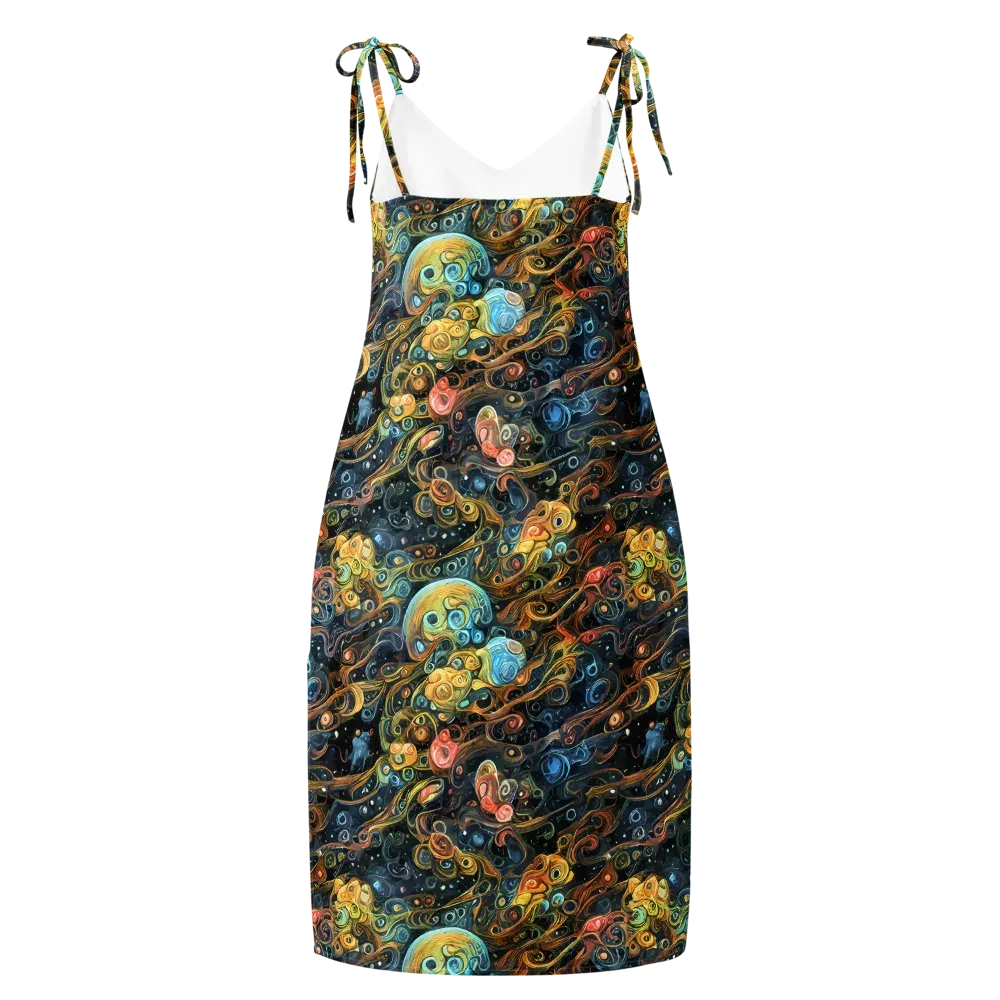 Wild Cosmos on Slip Dress — Back