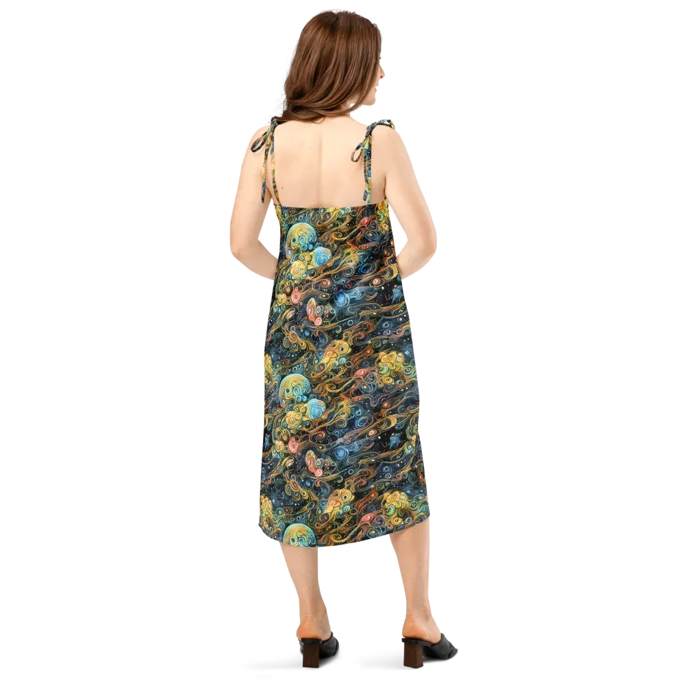Wild Cosmos on Slip Dress — Back