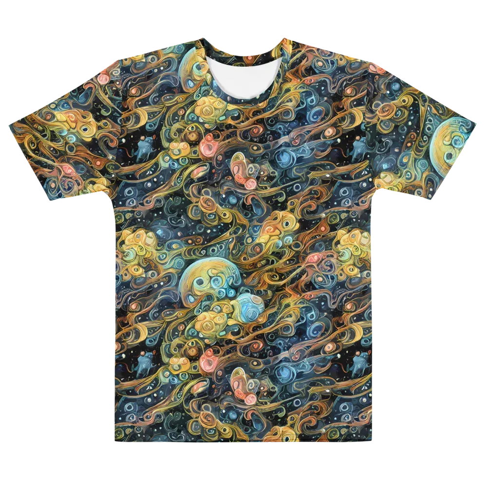 Wild Cosmos on Men's Cotton Crew Neck T-Shirt — Front