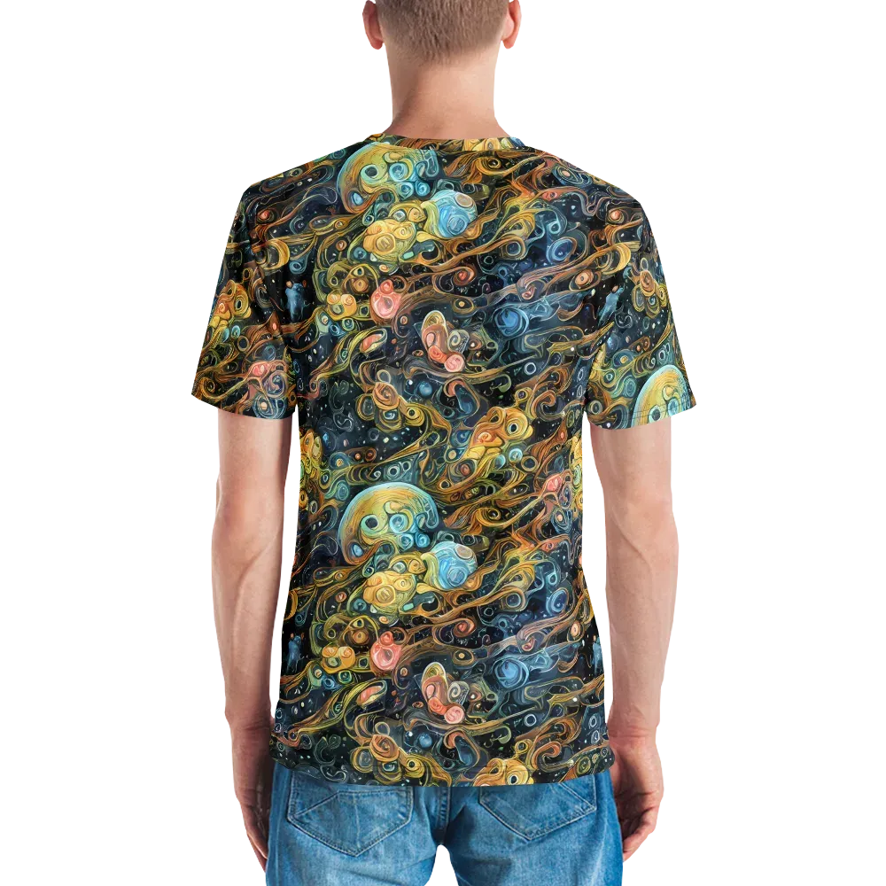 Wild Cosmos on Men's Crew Neck T-Shirt — Back