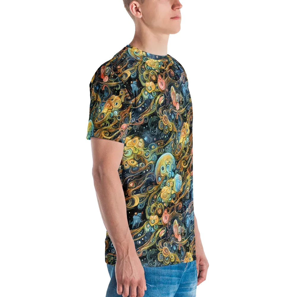 Wild Cosmos on Men's Crew Neck T-Shirt — Right