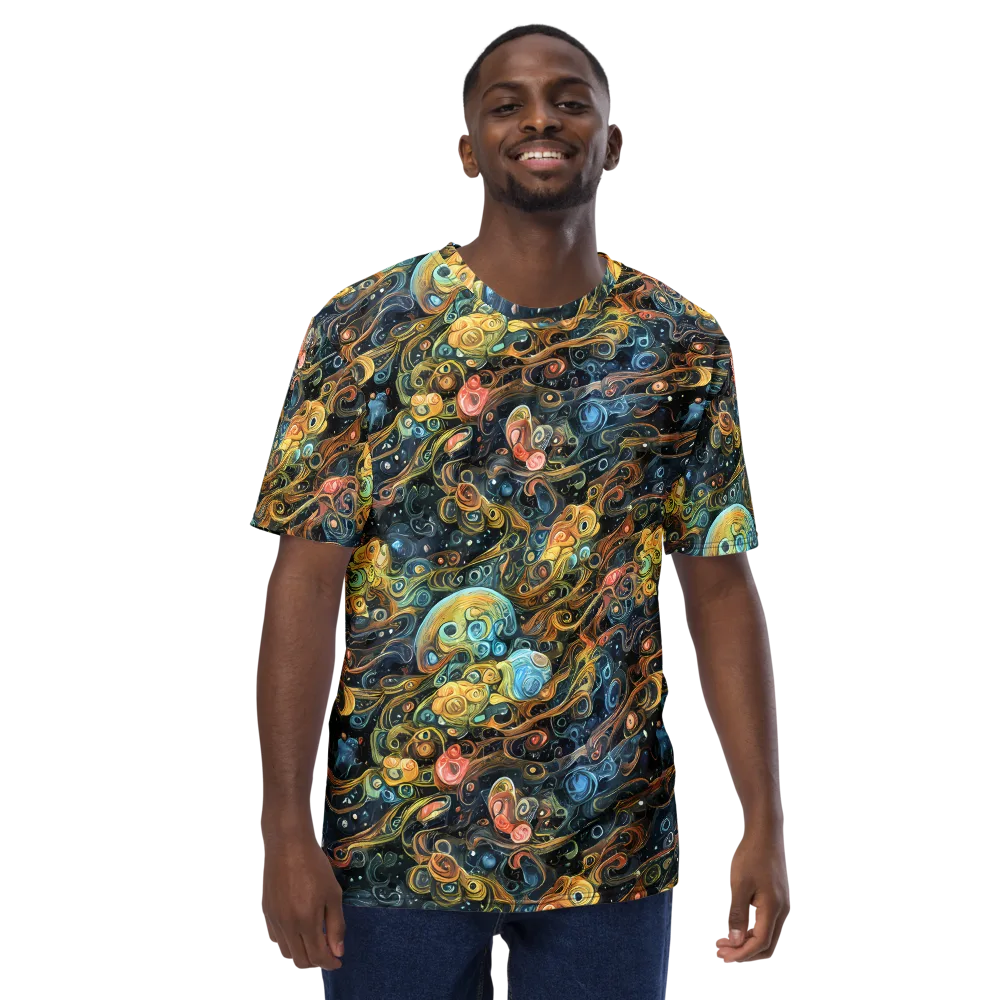 Wild Cosmos on Men's Crew Neck T-Shirt — Front