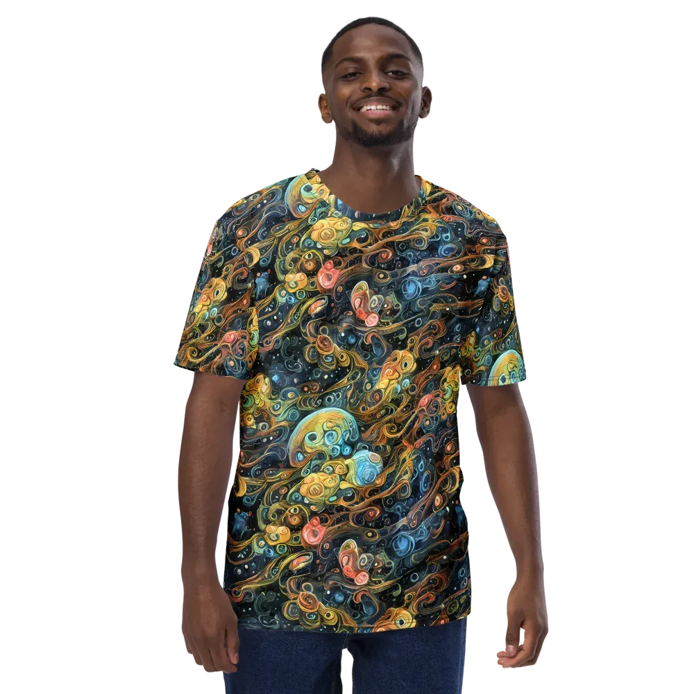 Wild Cosmos on Men's Crew Neck T-Shirt — Front
