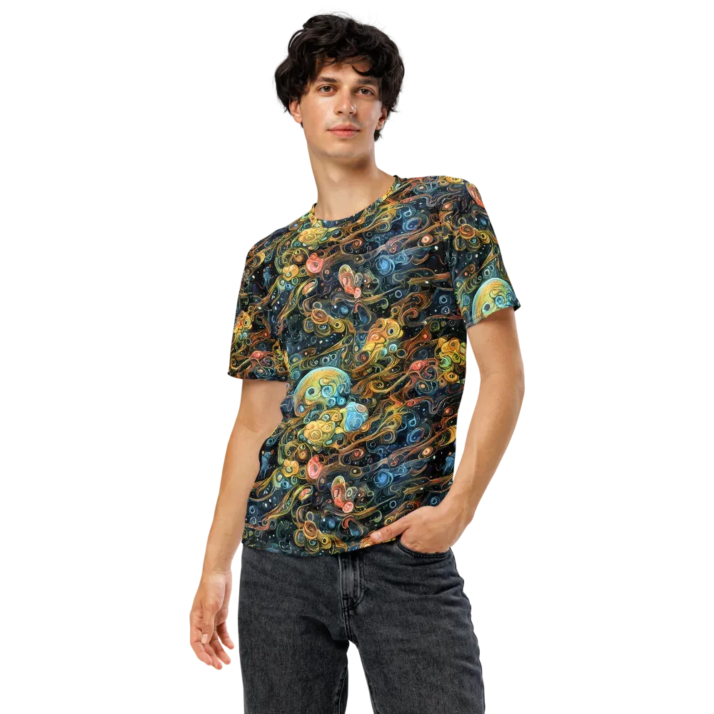 Wild Cosmos on Men's Crew Neck T-Shirt — Front
