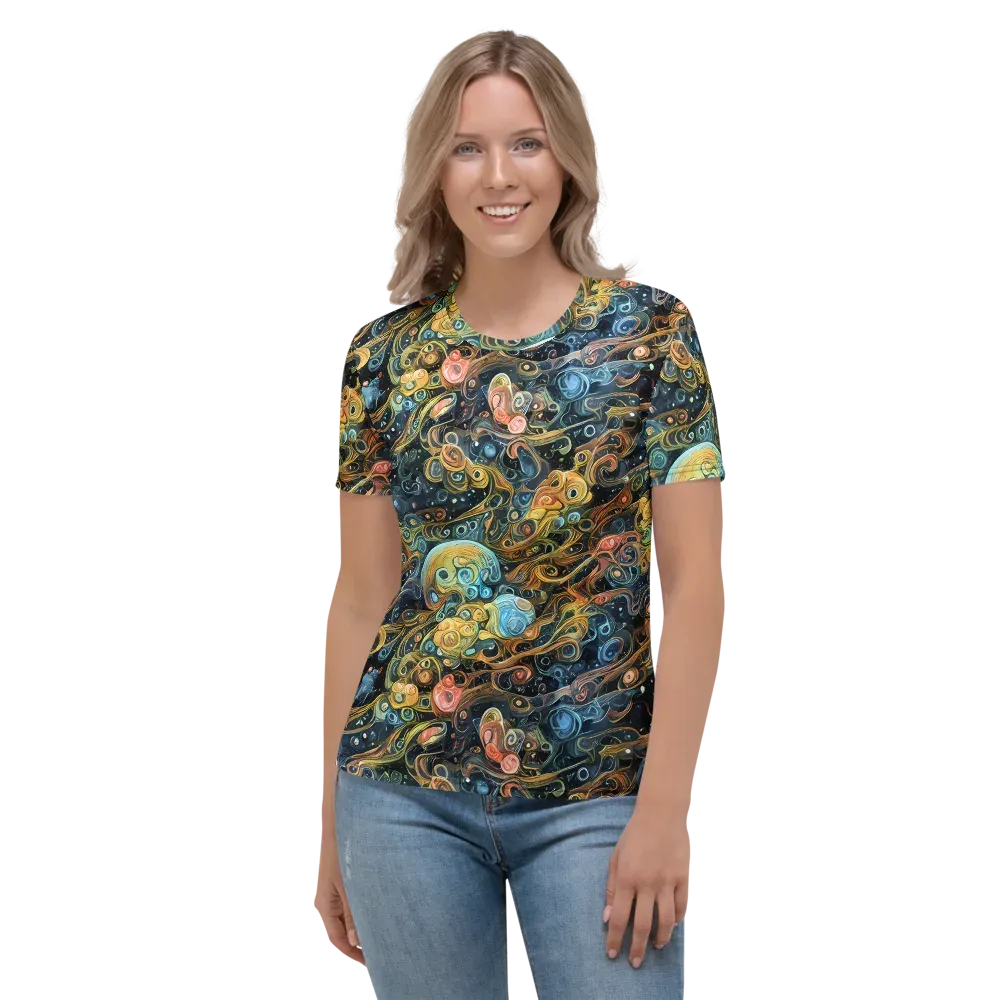 Wild Cosmos on Women's Crew Neck T-Shirt — Front