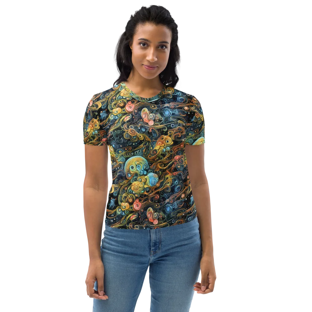 Wild Cosmos on Women's Crew Neck T-Shirt — Front