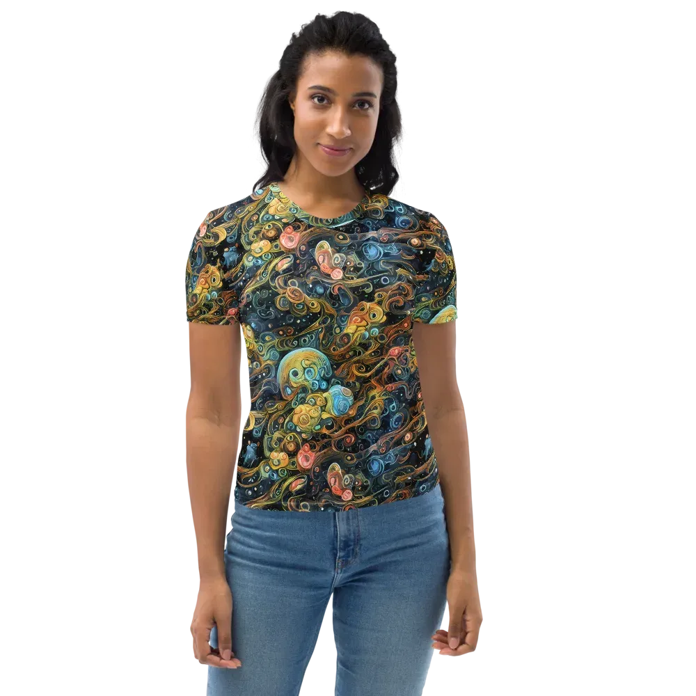 Wild Cosmos on Women's Crew Neck T-Shirt — Front