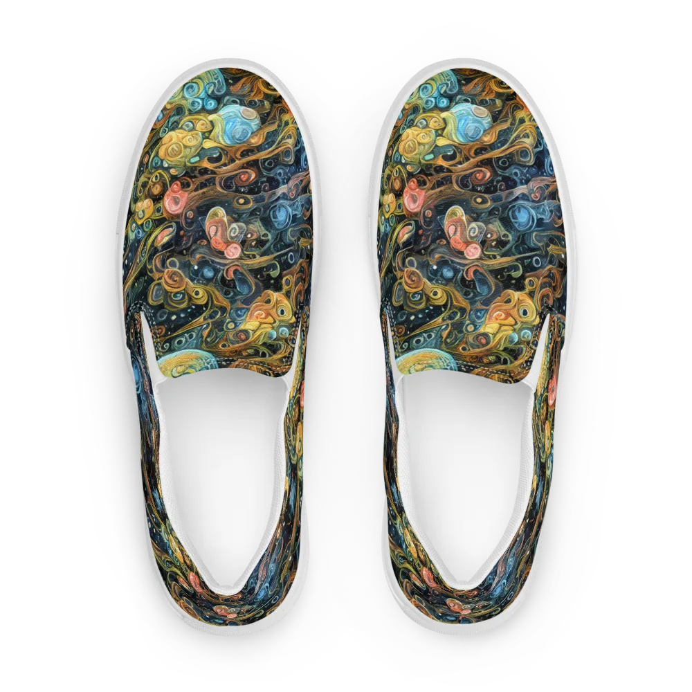 Wild Cosmos on Men's Slip-On Canvas Shoes — Front