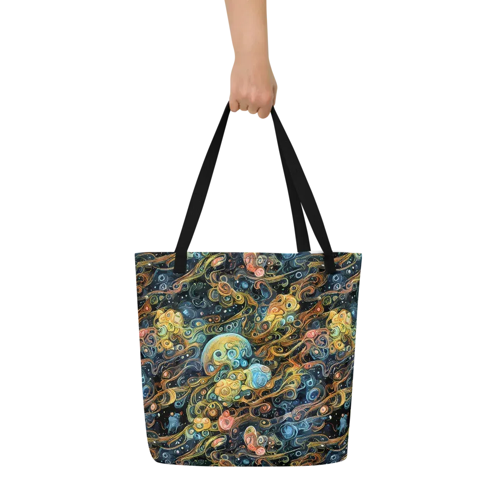 Wild Cosmos on Large Tote Bag W/ Pocket — Front