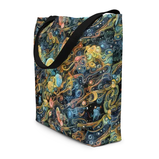 Wild Cosmos on a Large Tote Bag W/ Pocket