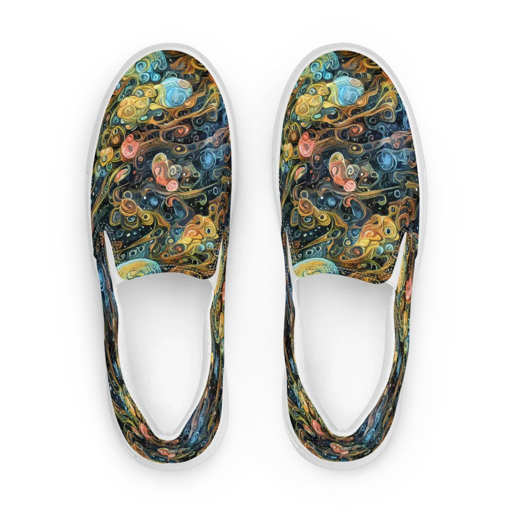 Wild Cosmos on Women's Slip-On Canvas Shoes — Front