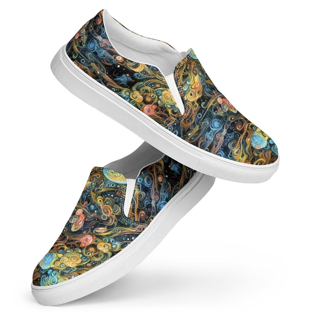 Wild Cosmos on Women's Slip-On Canvas Shoes — Front