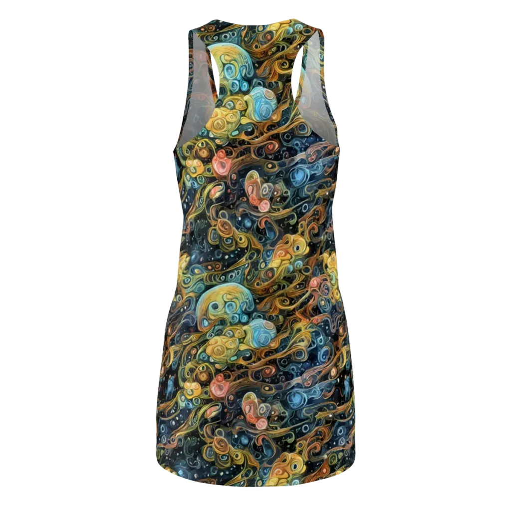 Wild Cosmos on Racerback Dress — Back