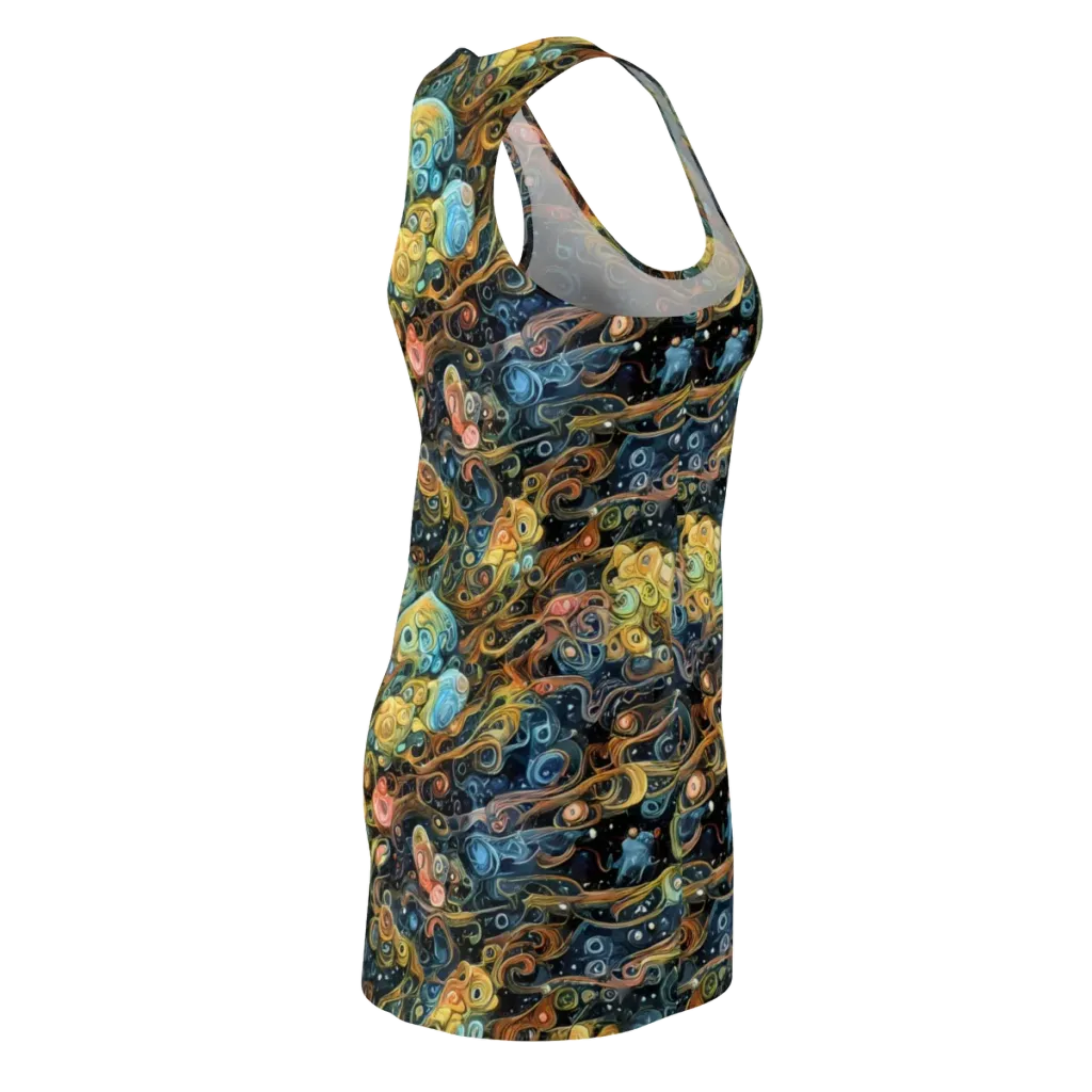 Wild Cosmos on Racerback Dress — Back Side