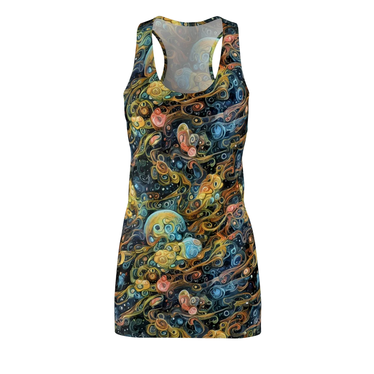 Wild Cosmos on Racerback Dress — Front