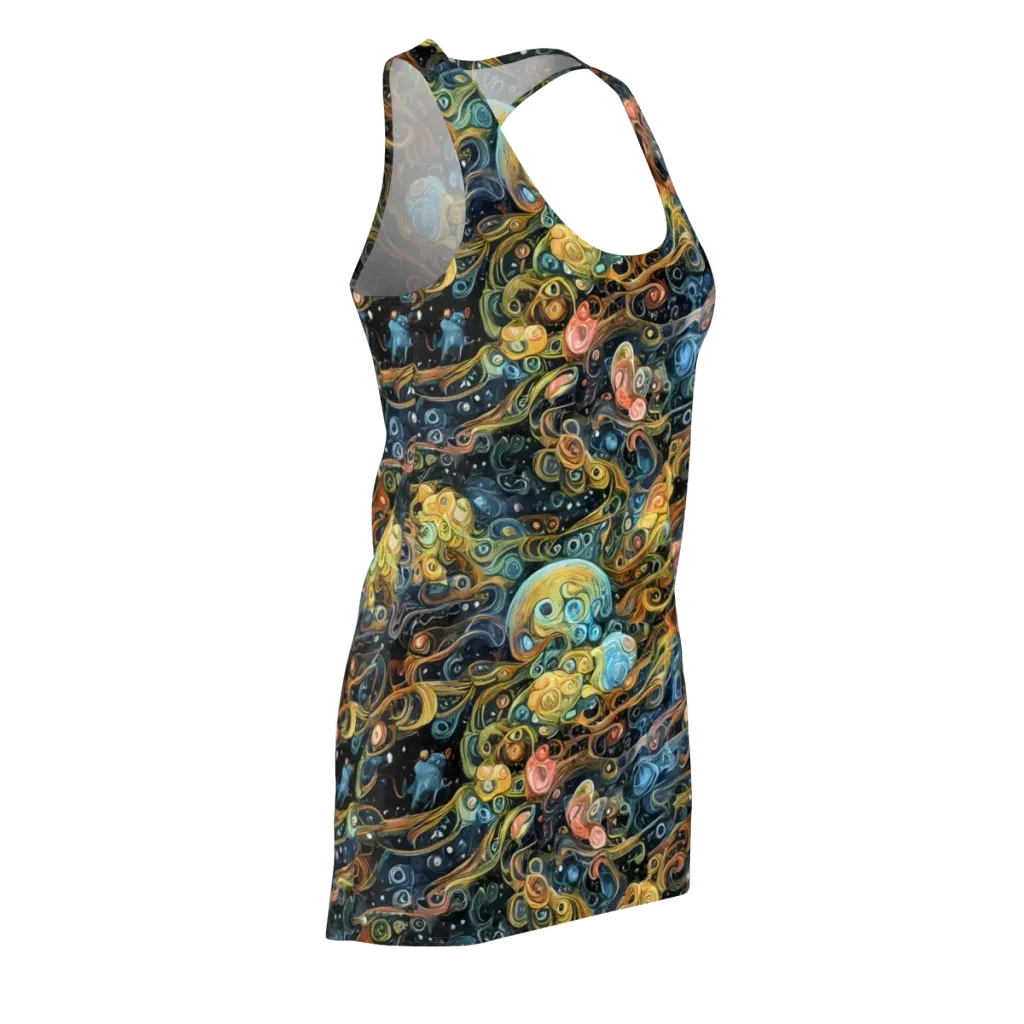Wild Cosmos on Racerback Dress — Front Side