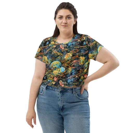 Wild Cosmos on a Crop Tee