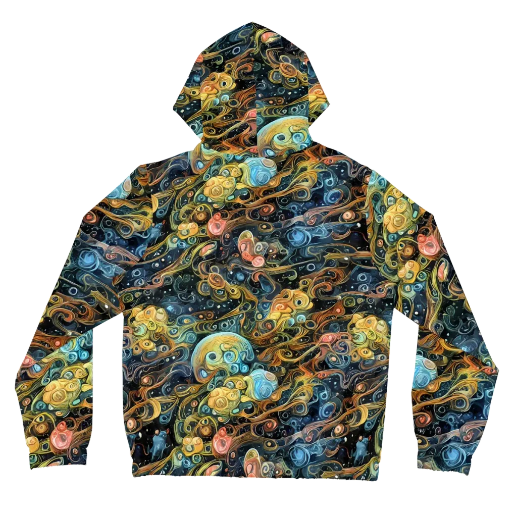 Wild Cosmos on Women's Full-Zip Hoodie — Back