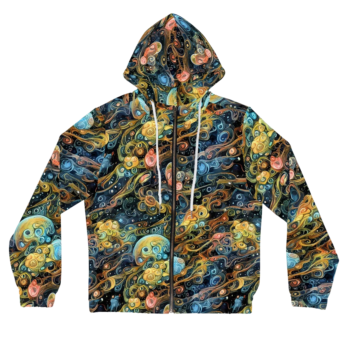 Wild Cosmos on Women's Full-Zip Hoodie — Front