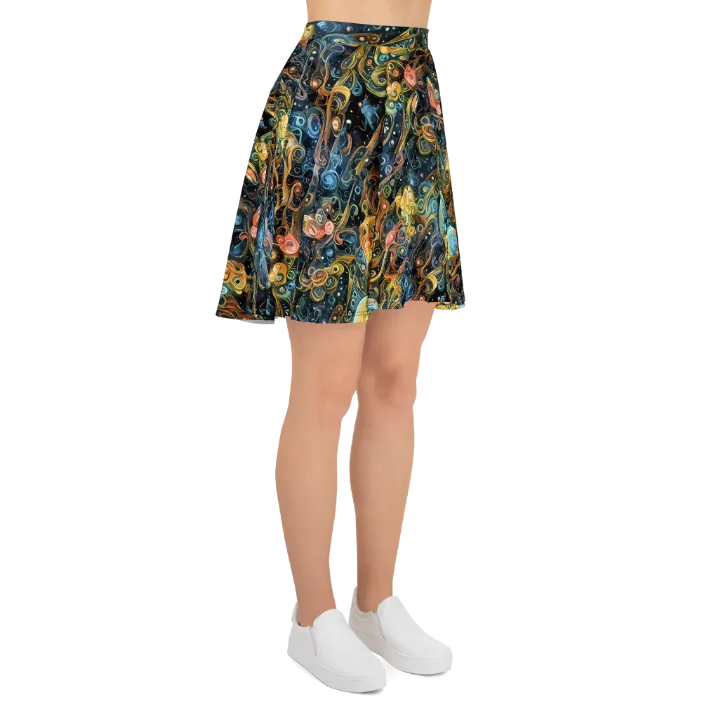 Wild Cosmos on Skater Skirt — Right