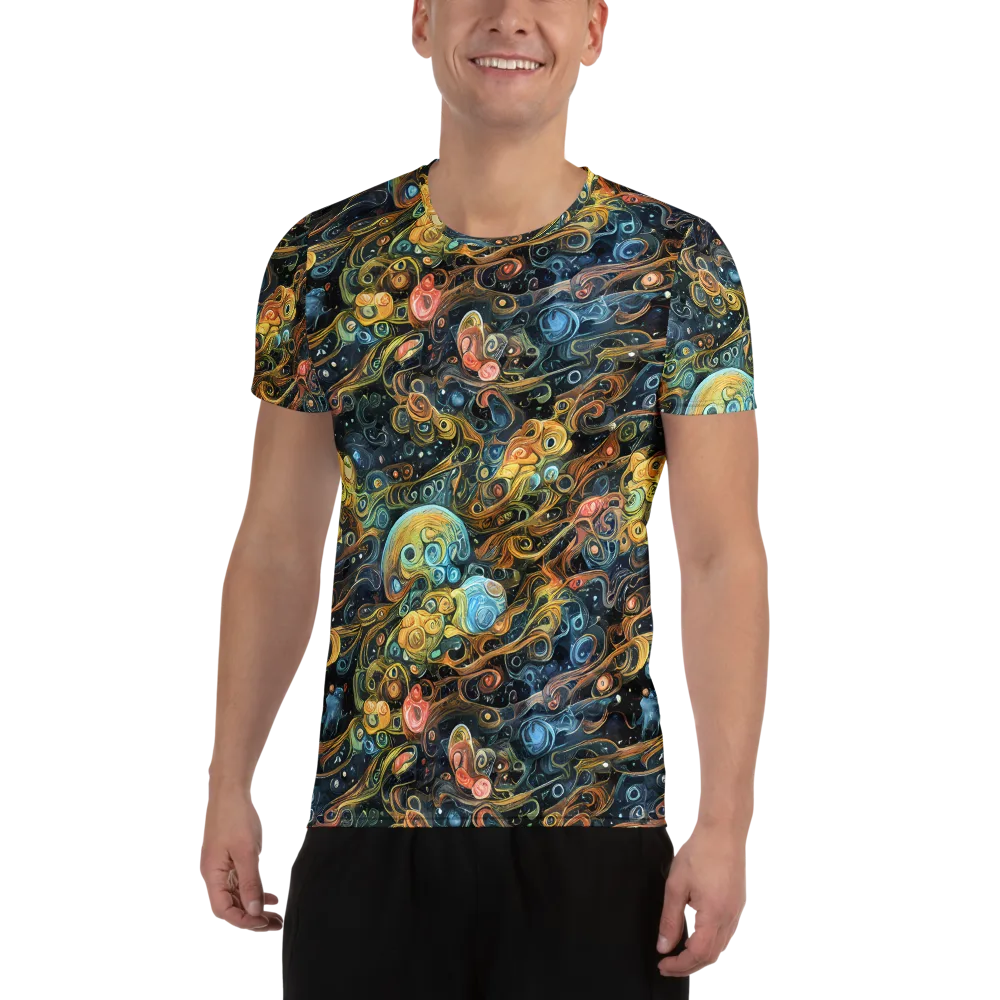 Wild Cosmos on Men's Athletic T-Shirt — Front