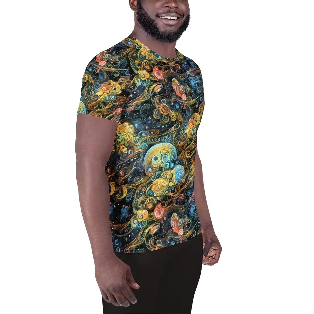 Wild Cosmos on Men's Athletic T-Shirt — Right