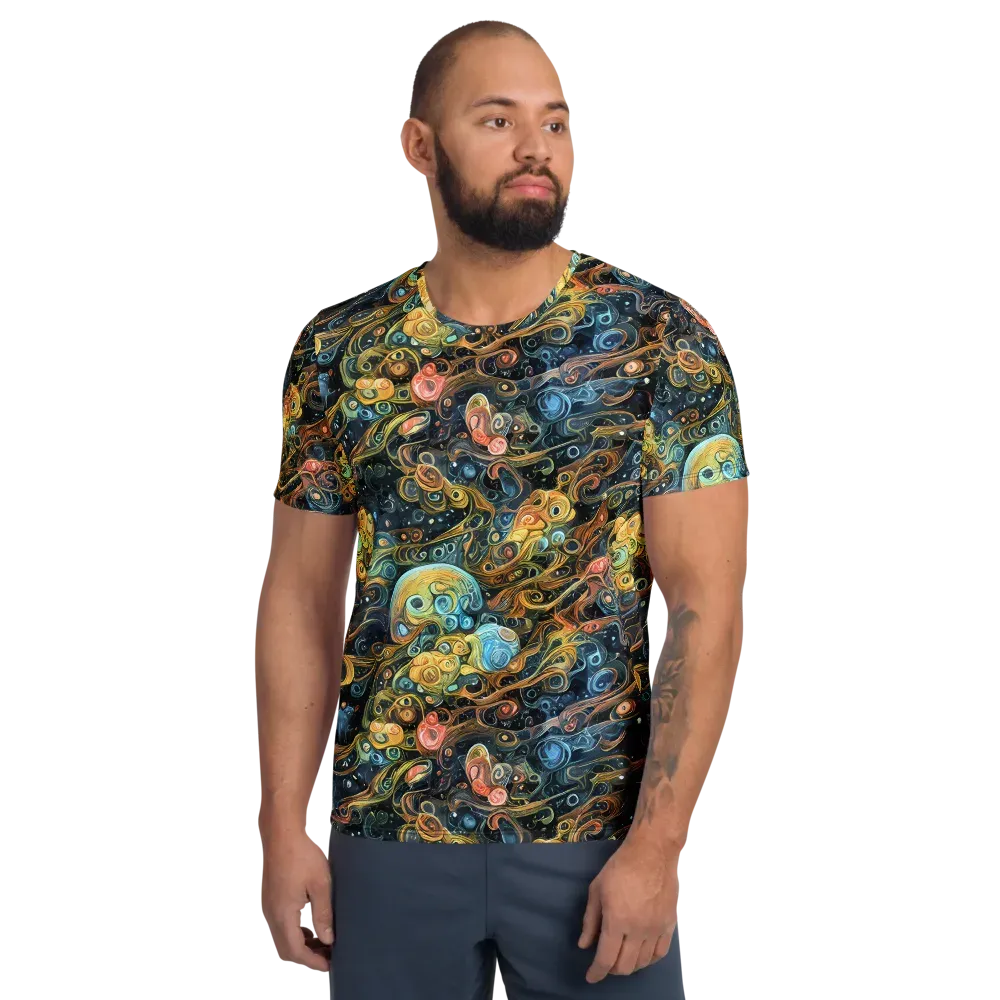 Wild Cosmos on Men's Athletic T-Shirt — Front