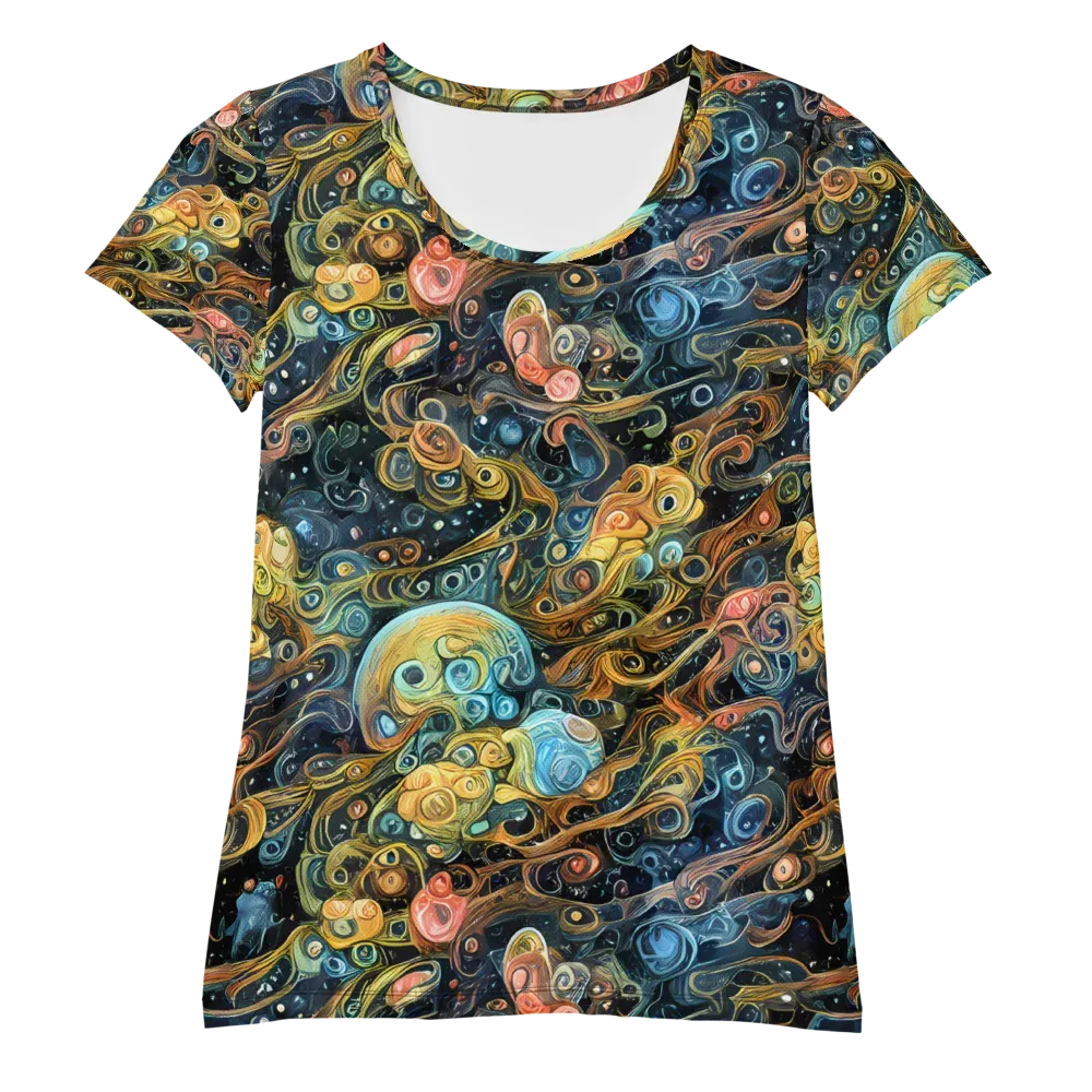 Wild Cosmos on Women's Athletic T-Shirt — Front