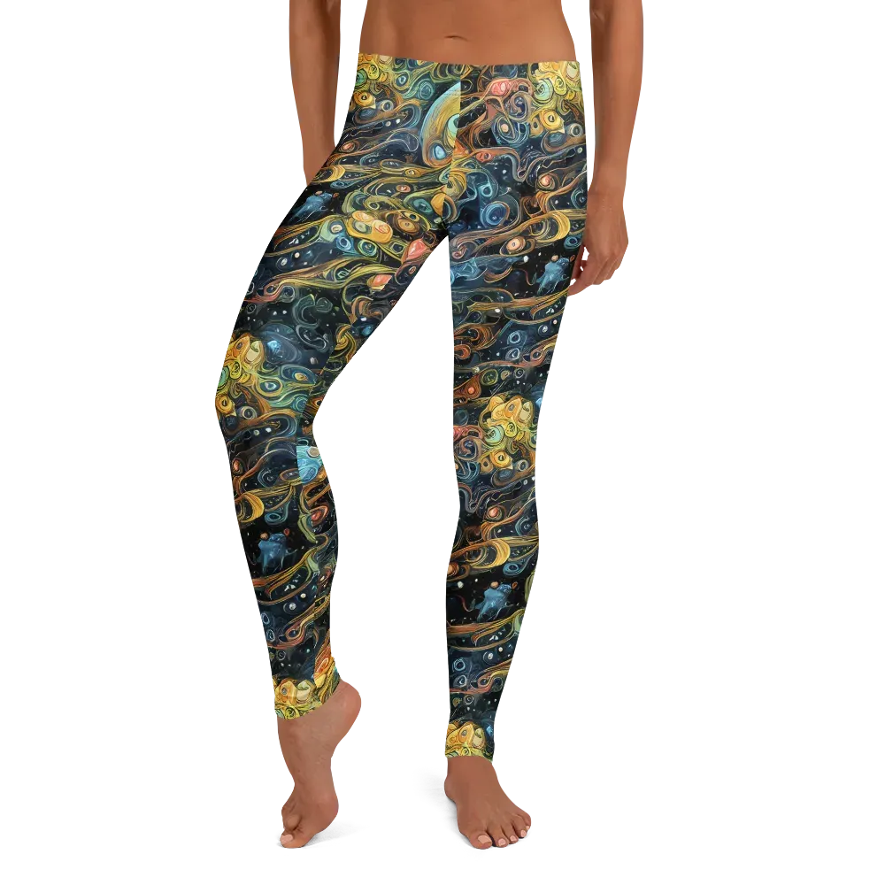 Wild Cosmos on Leggings — Front
