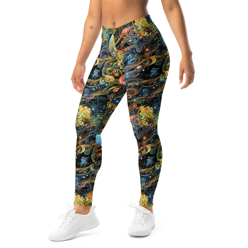 Wild Cosmos on Leggings — Left Front
