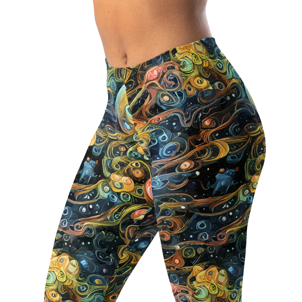 Wild Cosmos on Leggings — Left Front