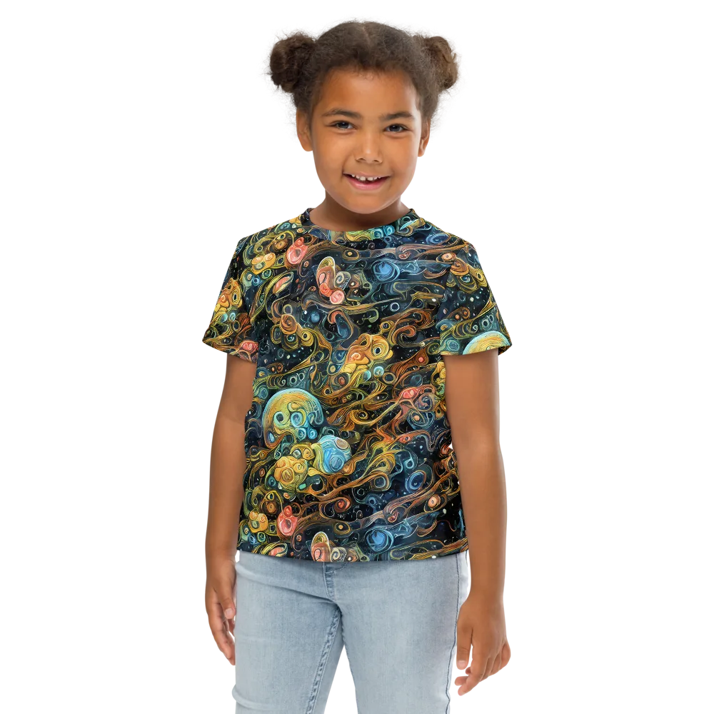 Wild Cosmos on Kids Crew Neck T-Shirt — Front