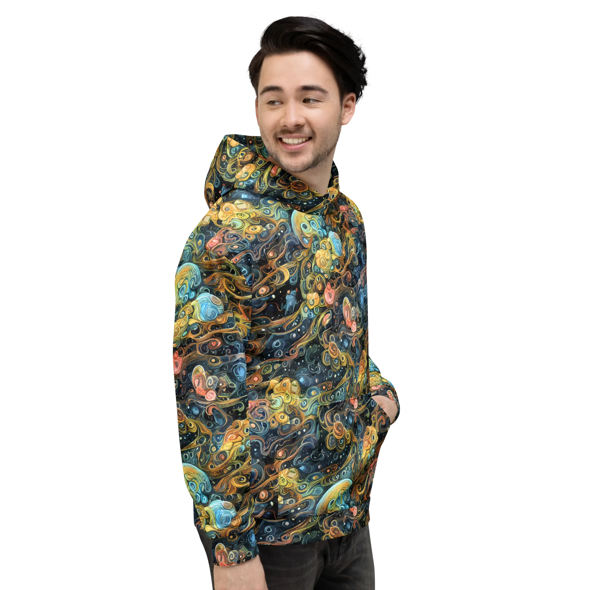 Wild Cosmos on Hoodie — Right