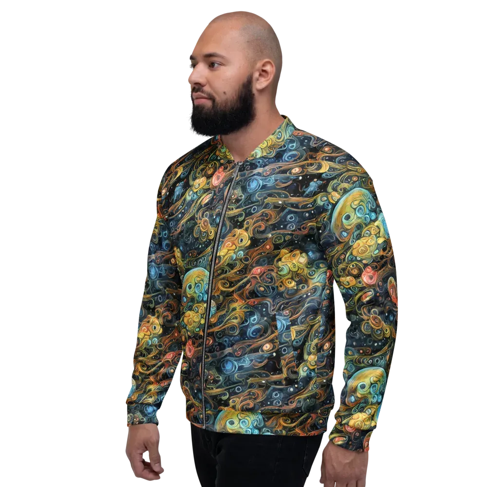 Wild Cosmos on Bomber Jacket — Left