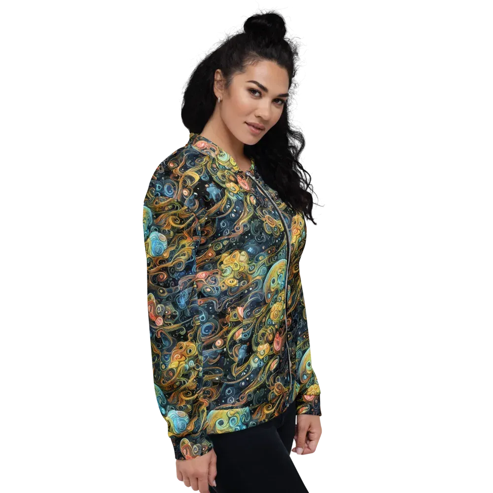 Wild Cosmos on Bomber Jacket — Right