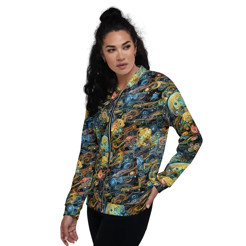 Wild Cosmos on Bomber Jacket — Left