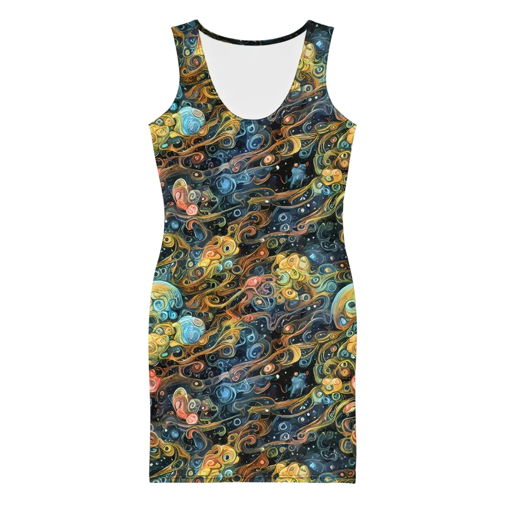 Wild Cosmos on Bodycon Dress — Front