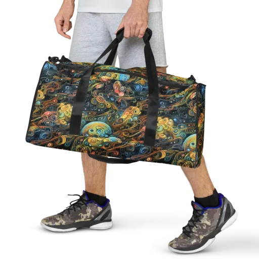 Wild Cosmos on a Duffle Bag