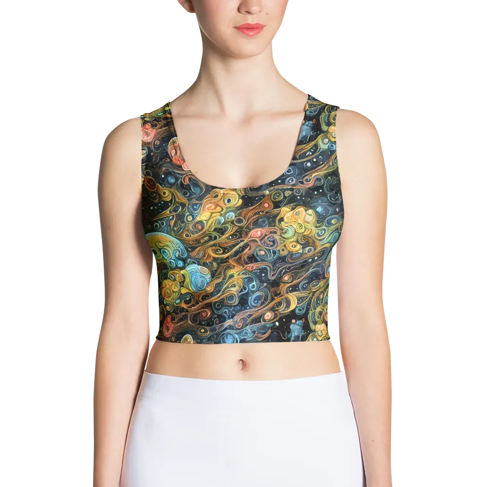 Wild Cosmos on Crop Top — Front
