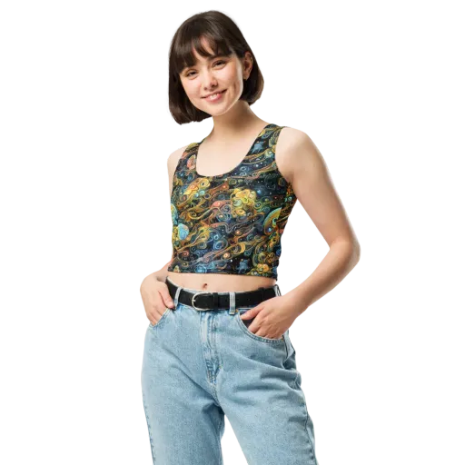 Wild Cosmos on a Crop Top