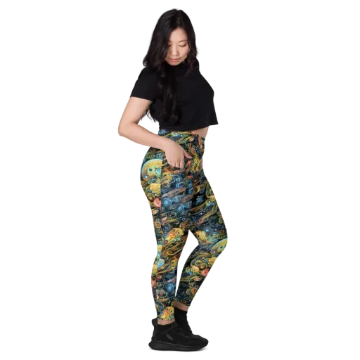 Wild Cosmos on a Leggings with Pockets