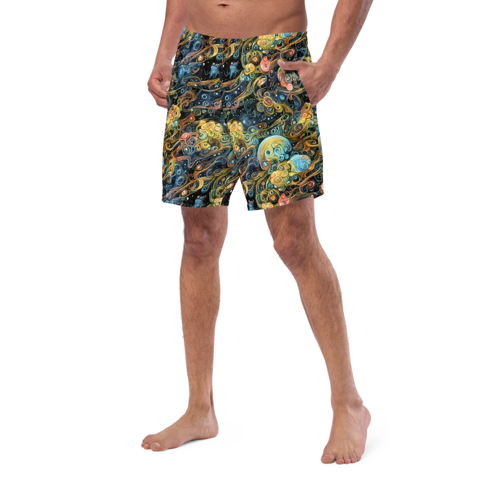 Wild Cosmos on Swim Trunks — Left Front