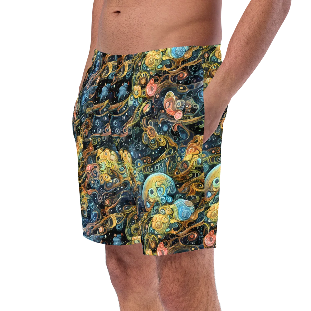 Wild Cosmos on Swim Trunks — Left Front