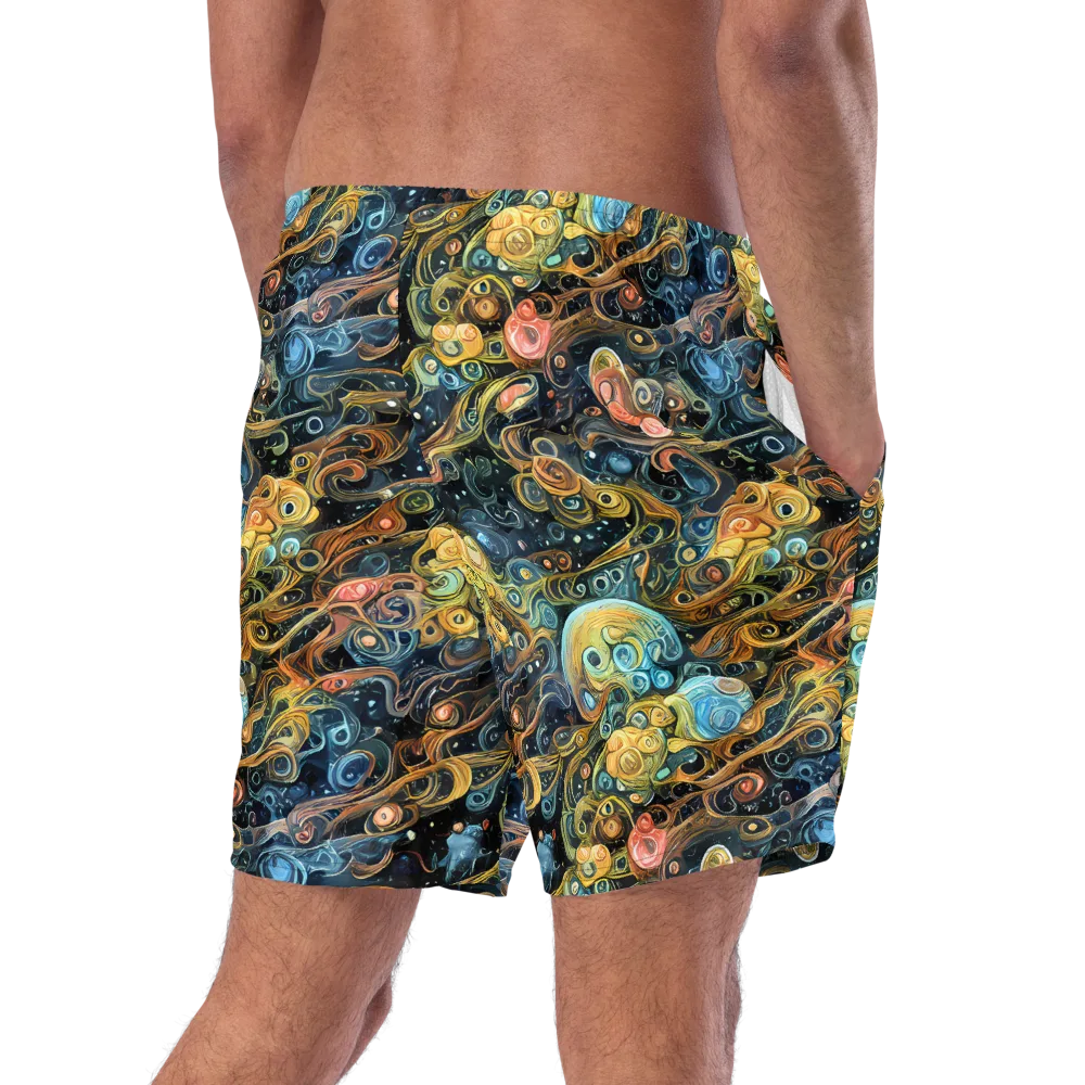 Wild Cosmos on Swim Trunks — Right Back