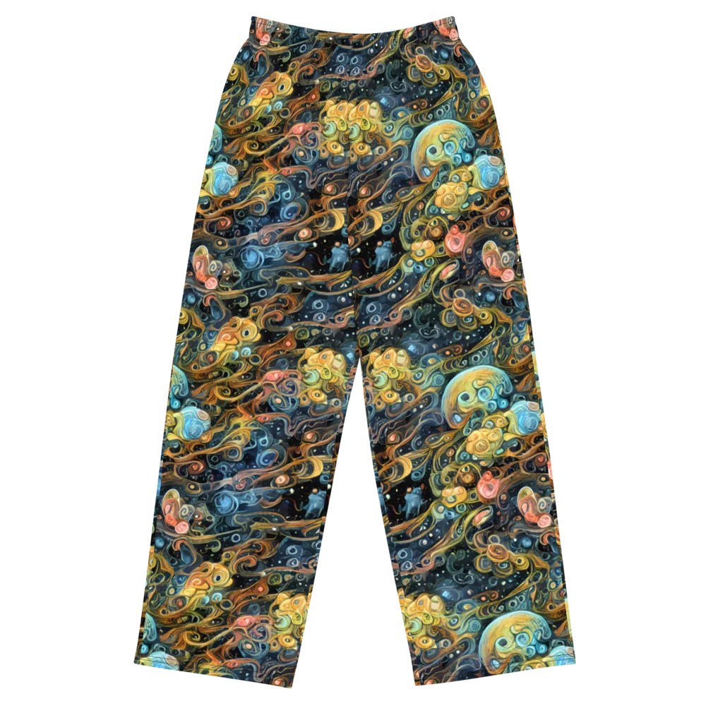 Wild Cosmos on Wide-Leg Pants — Front