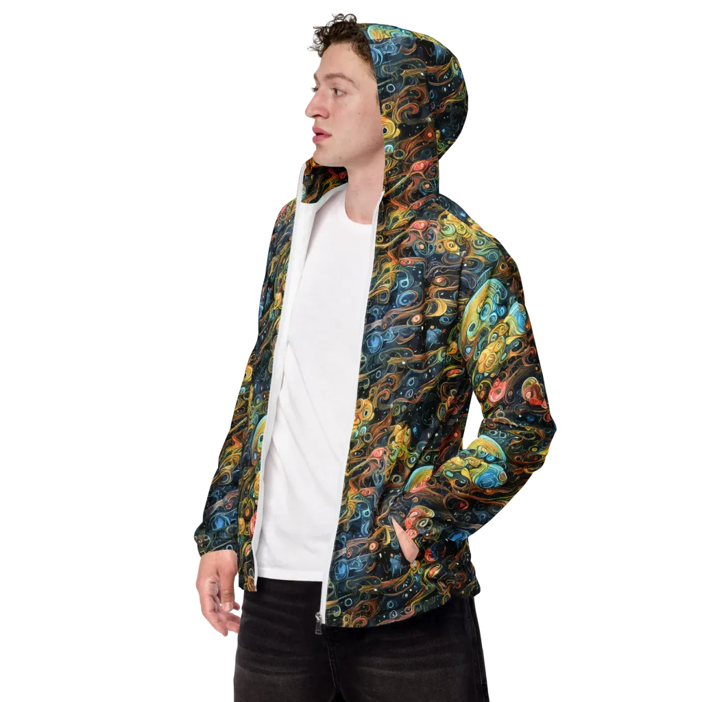 Wild Cosmos on Men's Windbreaker — Left Front