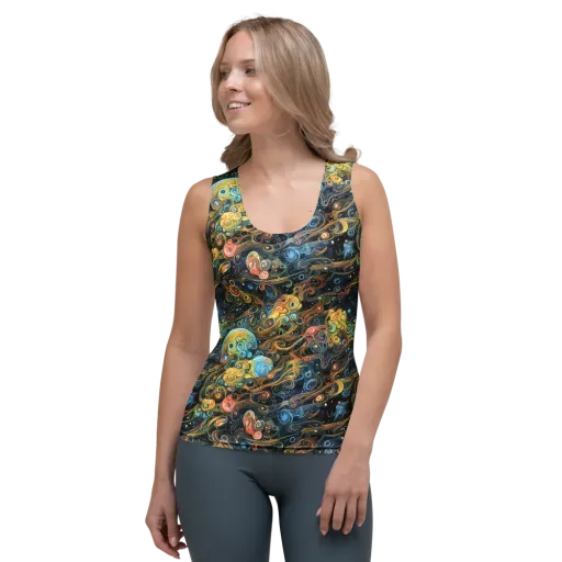 Wild Cosmos on a Women's Tank Top