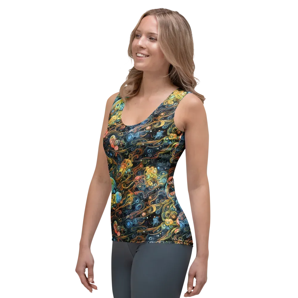 Wild Cosmos on Women's Tank Top — Left Front