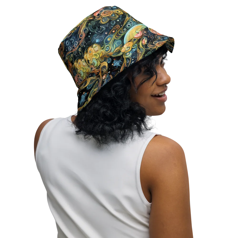 Wild Cosmos on Reversible Bucket Hat — Right Outside