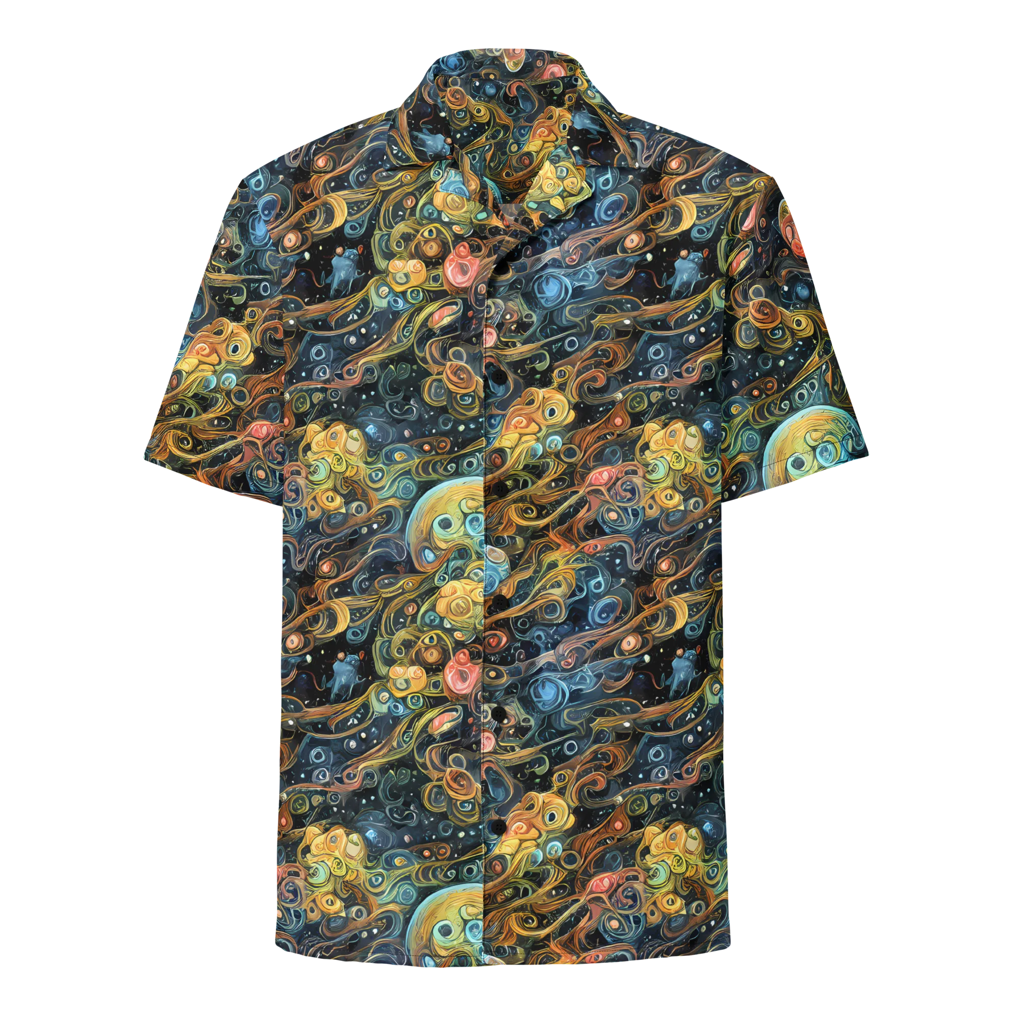 Wild Cosmos on Button Shirt — Front
